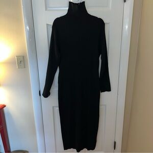 Missguided Black Long Sleeve Sweater Dress